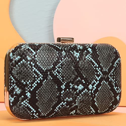 Fawziya Evening Bags And Clutches For Women Snakeskin Clutch-Green