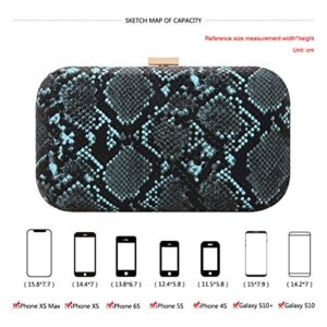 Fawziya Evening Bags And Clutches For Women Snakeskin Clutch-Green