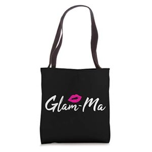 new grandma glam-ma gift for new grandmother cute tote bag