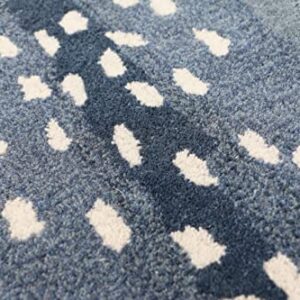 Wallard Design Antelope Cheetah Blue Animal Contemporary Handmade 100% Woolen Area Rugs & Carpets (8'x10')