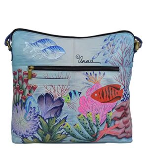 Anna by Anuschka Zip-Top Multi-Compartment Tall Organizer, Treasures of The Reef