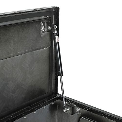 LucaSng 39"X13"X10" Black Aluminum Heavy Duty Pick Up Truck Truck Bed Tool Box Trailer Storage Tool Box w/Lock & Keys