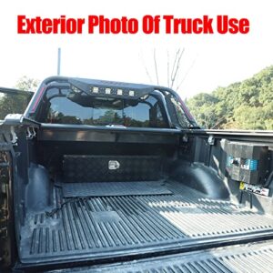 LucaSng 39"X13"X10" Black Aluminum Heavy Duty Pick Up Truck Truck Bed Tool Box Trailer Storage Tool Box w/Lock & Keys