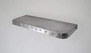 nautical-mart industrial metal shelf urban modern aviator inspired silver designer shelves (silver, 24″x8″x1-1/2)