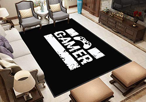 Gamer Video Game Player Gaming Area Rugs Non-Slip Floor Mat Doormats Home Runner Rug Carpet for Bedroom Indoor Outdoor Kids Play Mat Nursery Throw Rugs Yoga Mat