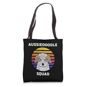 doodle dog lover aussiedoodle squad tote bag