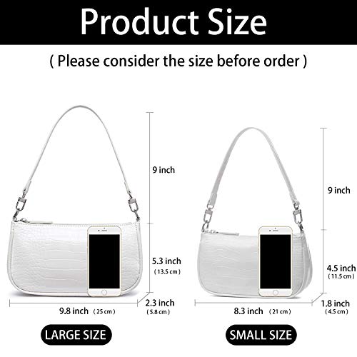 lapsting Shoulder Bag for Women Small Y2K Bags Clutch 90S Purse Crossbody Purses White Trendy Fashion Mini