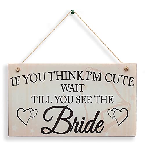 CAKIROTS Wedding Party Engagement Decoration Love Bride Friendship Sign Decor Rope Signs Flower Girl Hanging Plaque Gift 10x6 Inches