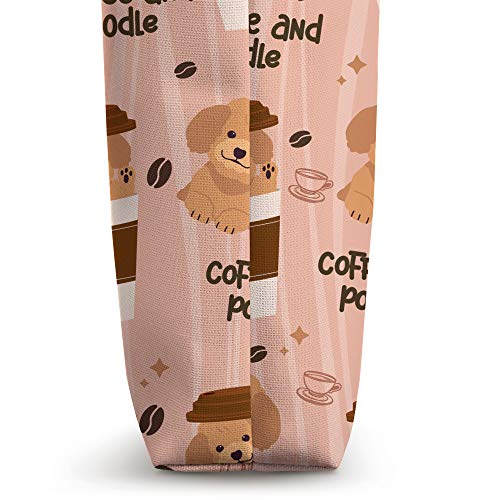 Cute Poodle Coffee Dog Lover Gifts For Coffee Drinkers Tote Bag