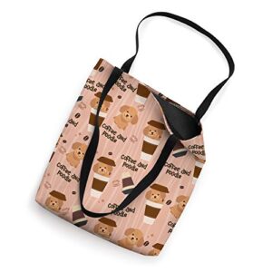 Cute Poodle Coffee Dog Lover Gifts For Coffee Drinkers Tote Bag