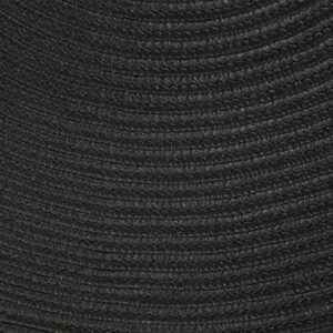 SUPERIOR Reversible Braided Indoor/Outdoor Area Rug, 6' Round, Black