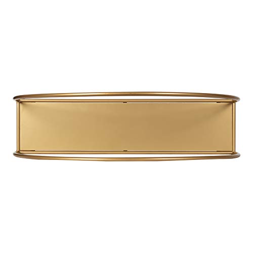 Kate and Laurel Monroe Glam Arch Shelf, 24 x 26, Gold, Modern Geometric Shelf for Wall