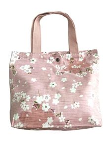 charming floral cloth mini tote bag 9x8x3in (cherry blossom)