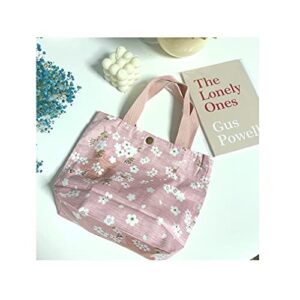 Charming Floral Cloth Mini Tote Bag 9x8x3in (cherry blossom)