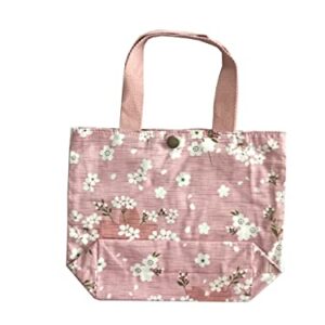 Charming Floral Cloth Mini Tote Bag 9x8x3in (cherry blossom)