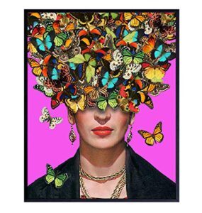 wall art – poster – cute chic butterfly wall art – bedroom, office, living room decor – gift for women, artists – 8×10 unframed picture print