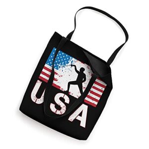 Fencing USA team American flag US Fencers epee men women Tote Bag