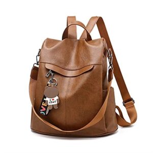 naitoke women backpack purse pu leather anti-theft lightweight ladies travel backpack,b0298 yellow