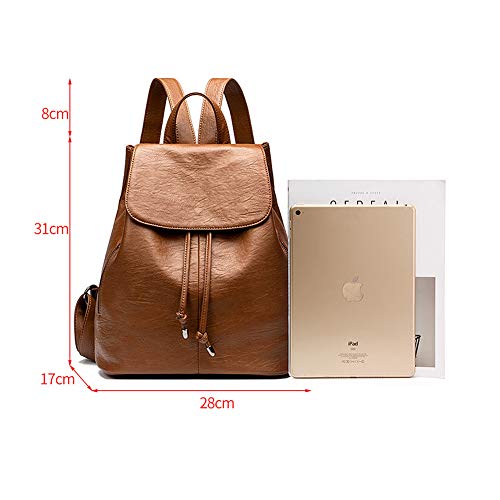 MINTEGRA Fashion Backpack for Women PU Leather Drawstring Shoulder Bags Travel Clutches Handbags Casual Purses