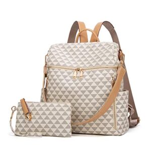 makes backpacks for women fashion pu leather bag design convertible satchel bag travel backpack handbag and purse 2pcs