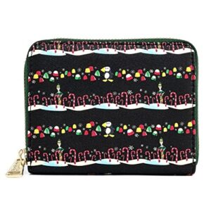 Loungefly x Elf Buddy Candy Cane Forest Allover Print Zip-Around Wallet