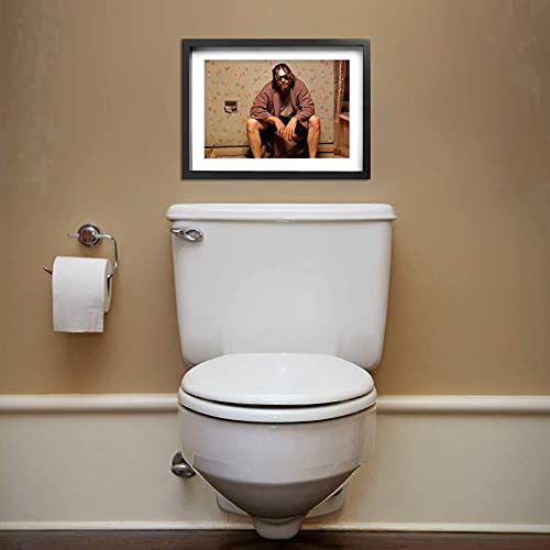 Antonia Bellamy Funny Movie Wall Art The Toilet Poster Funny Bathroom Art Frame 12"X16"