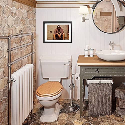 Antonia Bellamy Funny Movie Wall Art The Toilet Poster Funny Bathroom Art Frame 12"X16"