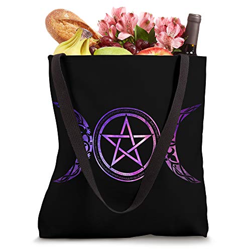 Moon Witch Wiccan Witchcraft Occult Pentagram Star Wicca Tote Bag