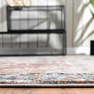 Abani 4' x 6' Contemporary Warm Rust Abstract Farmhouse Rug Rugs Modern Non-Shed Multicolor Distressed Living Room Rug