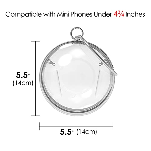 Round Ball Clear Purse, Small Acrylic Box Evening Clutch Bag, Women Transparent Stadium Approved Crossbody Shoulder Handbag Fits Party, School Prom & Concerts