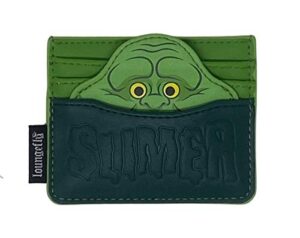 loungefly x ghostbusters slimer cardholder (green, one size)