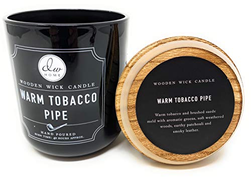 DW Home Warm TOACCO Pipe Wooden Wick Candle 11.5 Ounces