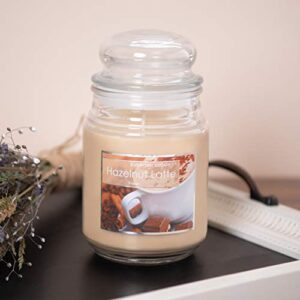 Everyday Escapes Hazelnut Latte Scented Jar Candle, Tan, 18 oz - Up to 120 Hours Burn