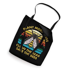 Plant More Trees Clean the Seas Save the Bees Earth Day Tote Bag