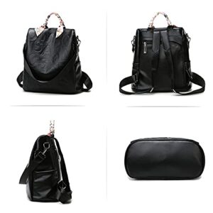 Leather Backpack Purse for Women Brown Trendy Vintage Shoulder Bag Ladies Designer Travel Satchel Handbag Large Capacity Backpacks, 30*29*17 (BP-011)