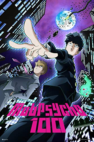 Mob Psycho 100 Poster Anime Series 1 Key Art Crunchyroll Japanese Anime Merchandise Webtoon Manga Series Anime Streaming Poster Merch Anime Bedroom Decor Cool Wall Decor Art Print Poster 12x18