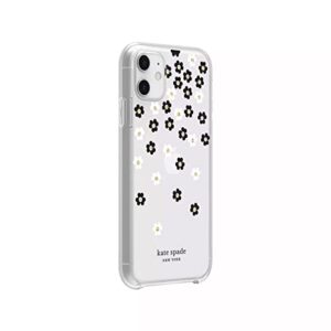 kate spade new york Protective Hardshell Case for iPhone 12 Mini - Scattered Flowers Black/White/Gold Gems/Clear/White Bumper