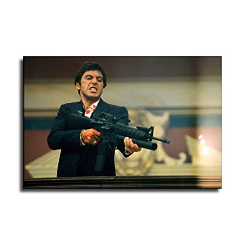 SUPERYUFENG Godfather Scarface Canvas Art Poster and Wall Art Picture Print Modern Family Bedroom Decor Posters 16x24inch(40x60cm)