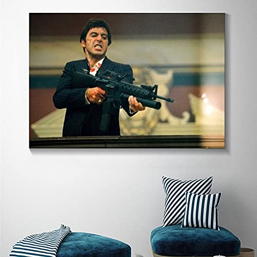 SUPERYUFENG Godfather Scarface Canvas Art Poster and Wall Art Picture Print Modern Family Bedroom Decor Posters 16x24inch(40x60cm)