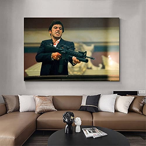 SUPERYUFENG Godfather Scarface Canvas Art Poster and Wall Art Picture Print Modern Family Bedroom Decor Posters 16x24inch(40x60cm)