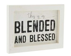 ‘this is us blended and blessed’ white wood sign for blended families step family decor mother’s day gift for mom stepmom present