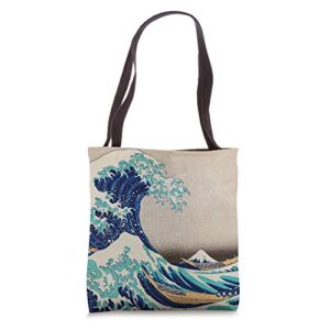 great wave of kanagawa japanese art tote bag