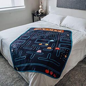 Pac-Man Maze Throw Blanket | Cozy Fleece Blanket | Super Soft Lightweight Blanket | 45 x 60 Inches