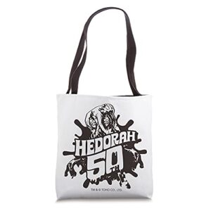 godzilla hedorah 50th anniversary black line art tote bag