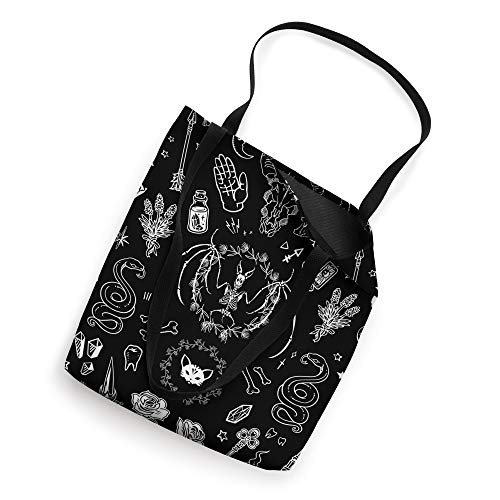 Witchy Gothic Black Spiritual Magic Wicca Mystic Witchcraft Tote Bag