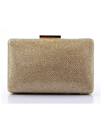 Evening Bag Fashion Evening Bag in Hand Party Bag in Hand Mini Dinner Bag in Hand Clutch Purses for Women (Color : Golden, Size : 19410cm)