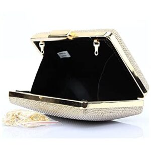 Evening Bag Fashion Evening Bag in Hand Party Bag in Hand Mini Dinner Bag in Hand Clutch Purses for Women (Color : Golden, Size : 19410cm)