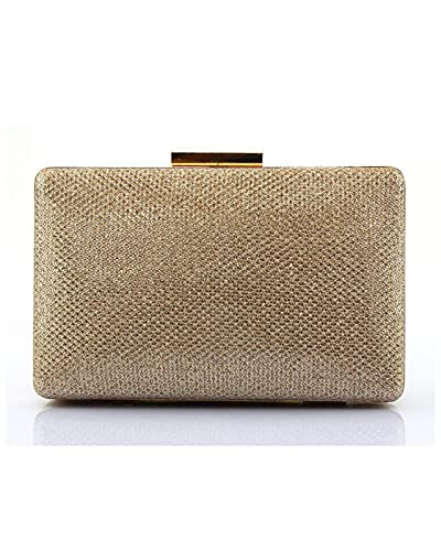 Evening Bag Fashion Evening Bag in Hand Party Bag in Hand Mini Dinner Bag in Hand Clutch Purses for Women (Color : Golden, Size : 19410cm)