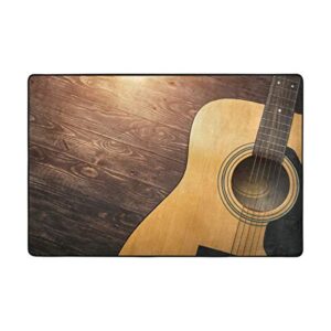 moyyo modern area rugs acoustic guitar rug 6 x 4 feet indoor soft area rug anti-skid rectangle carpet floor mat for dining room bedroom living room home decor