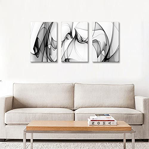 Black and White Abstract Line Art Canvas Print Painting Modern Wall Decor Artwork